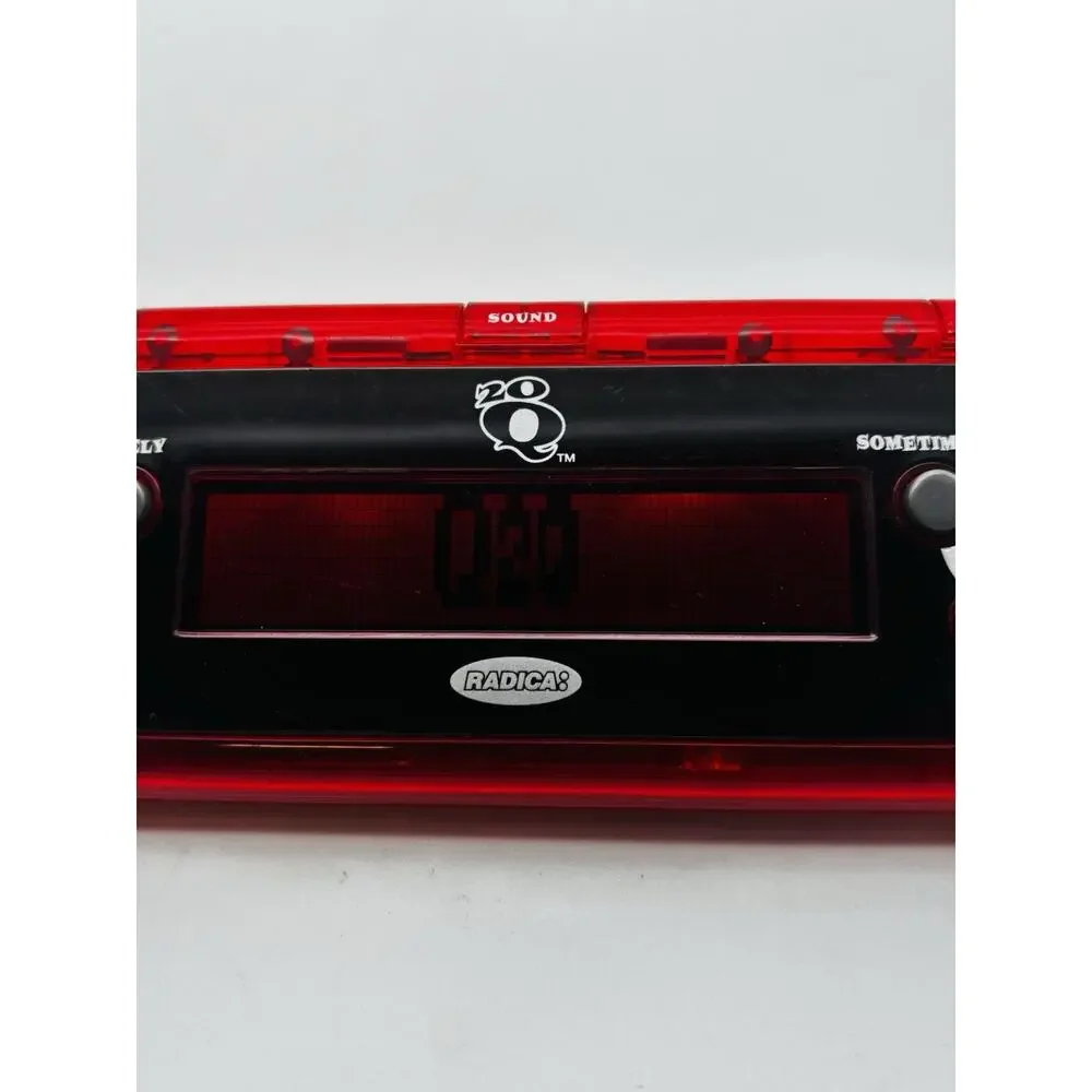 20Q Radica Electronic Handheld Game Big Screen 2005 Red 20 Questions - Works